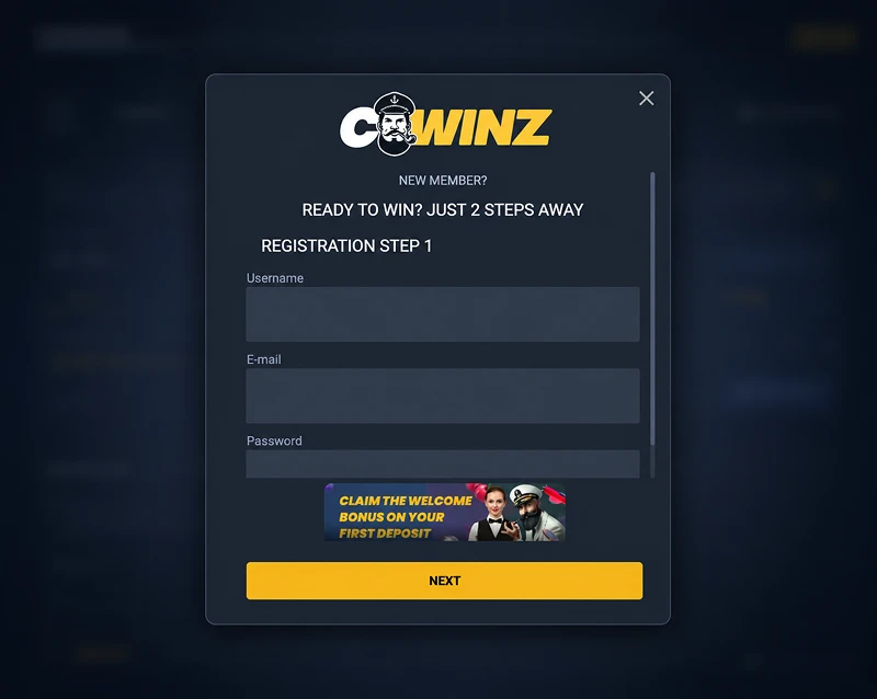 cwinz casino registration window